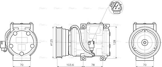 Ava Quality Cooling TOAK798 - Компресор, климатизация vvparts.bg