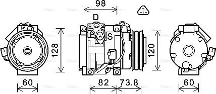 Ava Quality Cooling TOAK726 - Компресор, климатизация vvparts.bg