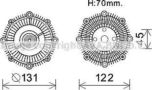 Ava Quality Cooling TO C590 - Съединител, вентилатор на радиатора vvparts.bg