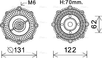 Ava Quality Cooling TO C592 - Съединител, вентилатор на радиатора vvparts.bg