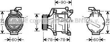 Ava Quality Cooling TO K443 - Компресор, климатизация vvparts.bg