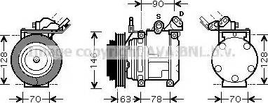 Ava Quality Cooling TO K442 - Компресор, климатизация vvparts.bg