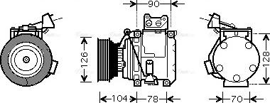 Ava Quality Cooling TO K466 - Компресор, климатизация vvparts.bg