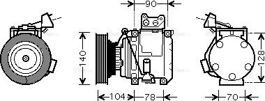 Ava Quality Cooling TO K438 - Компресор, климатизация vvparts.bg