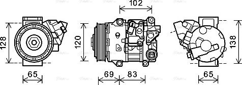 Ava Quality Cooling TOK661 - Компресор, климатизация vvparts.bg