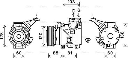 Ava Quality Cooling TOK606 - Компресор, климатизация vvparts.bg