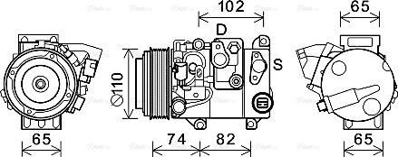 Ava Quality Cooling TOK682 - Компресор, климатизация vvparts.bg