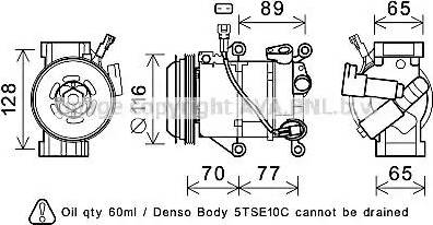 Ava Quality Cooling TOK687 - Компресор, климатизация vvparts.bg