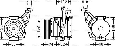 Ava Quality Cooling TOK635 - Компресор, климатизация vvparts.bg