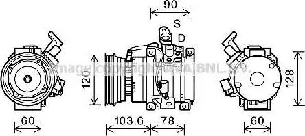 Ava Quality Cooling TOK631 - Компресор, климатизация vvparts.bg