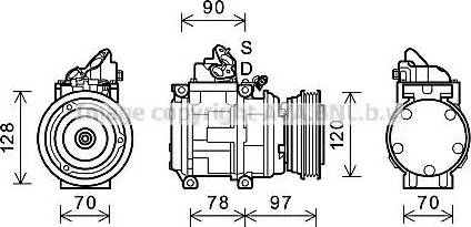 Ava Quality Cooling TOK632 - Компресор, климатизация vvparts.bg