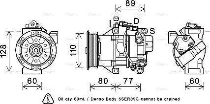 Ava Quality Cooling TOK626 - Компресор, климатизация vvparts.bg