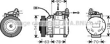 Ava Quality Cooling TOK387 - Компресор, климатизация vvparts.bg