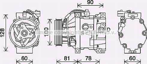 Ava Quality Cooling TOK747 - Компресор, климатизация vvparts.bg