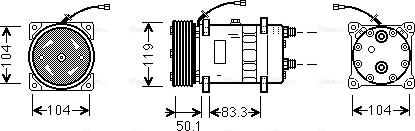 Ava Quality Cooling UVAK044 - Компресор, климатизация vvparts.bg