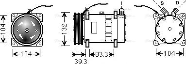 Ava Quality Cooling UVAK056 - Компресор, климатизация vvparts.bg