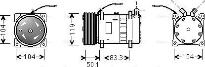 Ava Quality Cooling UVAK051 - Компресор, климатизация vvparts.bg