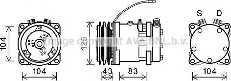 Ava Quality Cooling UVK085 - Компресор, климатизация vvparts.bg