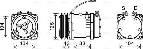 Ava Quality Cooling UVAK085 - Компресор, климатизация vvparts.bg