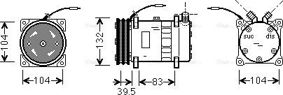 Ava Quality Cooling UVAK035 - Компресор, климатизация vvparts.bg