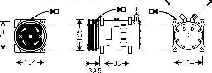 Ava Quality Cooling UVAK075 - Компресор, климатизация vvparts.bg