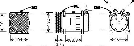 Ava Quality Cooling UVAK076 - Компресор, климатизация vvparts.bg