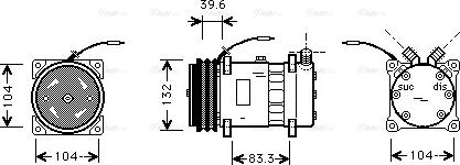 Ava Quality Cooling UVAK111 - Компресор, климатизация vvparts.bg