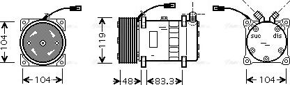 Ava Quality Cooling UVAK121 - Компресор, климатизация vvparts.bg