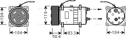 Ava Quality Cooling UVK058 - Компресор, климатизация vvparts.bg