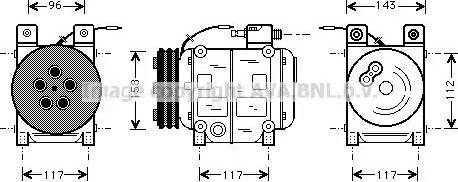 Ava Quality Cooling UVK063 - Компресор, климатизация vvparts.bg