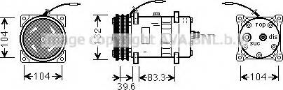 Ava Quality Cooling UVK038 - Компресор, климатизация vvparts.bg