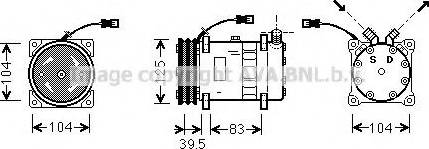 Ava Quality Cooling UVK075 - Компресор, климатизация vvparts.bg