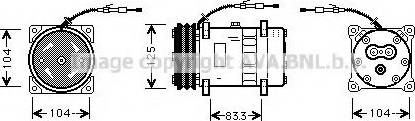 Ava Quality Cooling UVK107 - Компресор, климатизация vvparts.bg