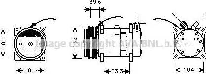 Ava Quality Cooling UVK111 - Компресор, климатизация vvparts.bg