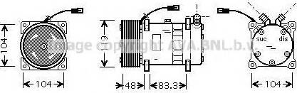 Ava Quality Cooling UVK121 - Компресор, климатизация vvparts.bg