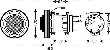 Ava Quality Cooling VLAK053 - Компресор, климатизация vvparts.bg