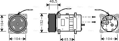 Ava Quality Cooling VLAK037 - Компресор, климатизация vvparts.bg