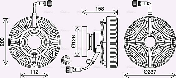 Ava Quality Cooling VLC093 - Съединител, вентилатор на радиатора vvparts.bg