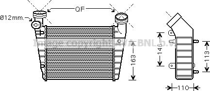 Ava Quality Cooling VN4216 - Интеркулер (охладител за въздуха на турбината) vvparts.bg