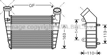 Ava Quality Cooling VN4238 - Интеркулер (охладител за въздуха на турбината) vvparts.bg