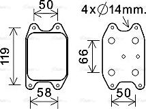 Ava Quality Cooling VN3394 - Маслен радиатор, двигателно масло vvparts.bg