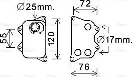 Ava Quality Cooling VN3390 - Маслен радиатор, двигателно масло vvparts.bg