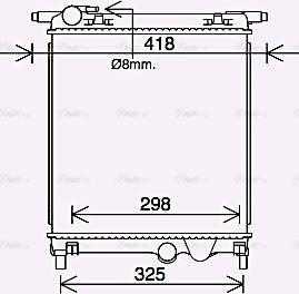 Ava Quality Cooling VN2407 - Радиатор, охлаждане на двигателя vvparts.bg