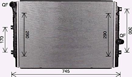 Ava Quality Cooling VN2414 - Радиатор, охлаждане на двигателя vvparts.bg