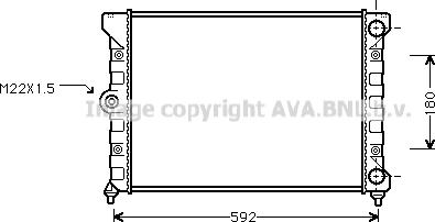 Ava Quality Cooling VNA2099 - Радиатор, охлаждане на двигателя vvparts.bg