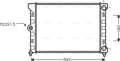 Ava Quality Cooling VN2099 - Радиатор, охлаждане на двигателя vvparts.bg