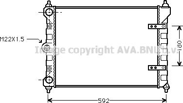 Ava Quality Cooling VN2095 - Радиатор, охлаждане на двигателя vvparts.bg