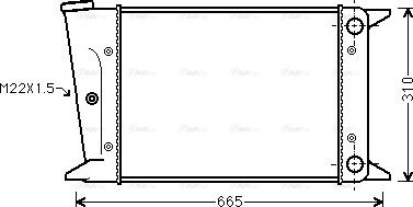 Ava Quality Cooling VN2044 - Радиатор, охлаждане на двигателя vvparts.bg