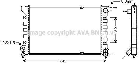 Ava Quality Cooling VN2041 - Радиатор, охлаждане на двигателя vvparts.bg