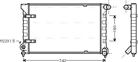 Ava Quality Cooling VN2042 - Радиатор, охлаждане на двигателя vvparts.bg